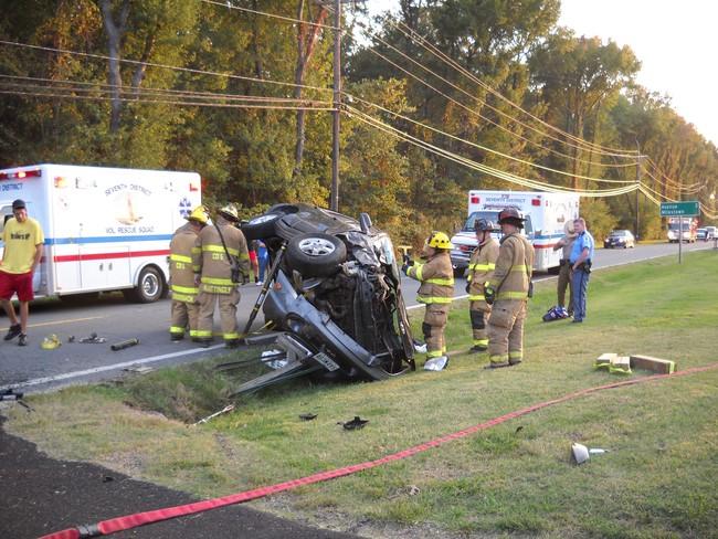 MVA overturned in Bushwood